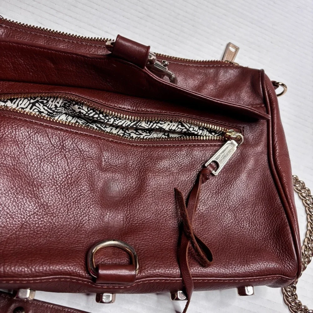 REBECCA MINKOFF Brown Mini Mac Crossbody Bag